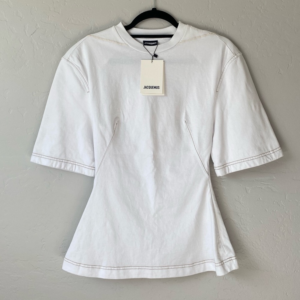 NWT Jacquemus Le T-Shirt Camisa White Short Sleeve Tee